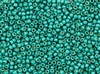 8/0 Toho Japanese Seed Beads - PermaFinish Turquoise Metallic Matte #PF578F