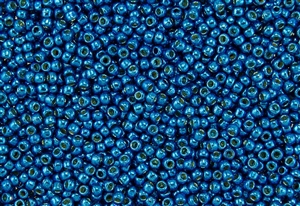 8/0 Toho Japanese Seed Beads - PermaFinish Capri Blue Metallic #PF585