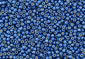 8/0 Toho Japanese Seed Beads - PermaFinish Capri Blue Metallic Matte #PF585F