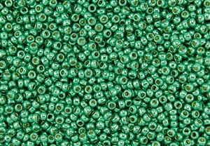 8/0 Toho Japanese Seed Beads - PermaFinish Spearmint Metallic #PF588