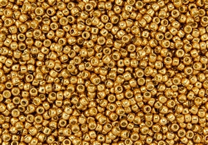 8/0 Toho Japanese Seed Beads - PermaFinish Old Gold Metallic #PF591