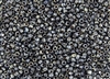 8/0 Toho Japanese Seed Beads - Hybrid Frosted Jet Picasso Opaque #Y302F
