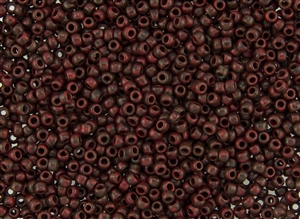 8/0 Toho Japanese Seed Beads - Hybrid Frosted Red Pepper Picasso Opaque #Y304F