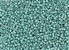 8/0 Toho Japanese Seed Beads - Hybrid Sueded Gold Opaque Turquoise #Y627