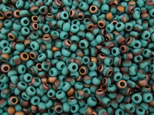 8/0 Toho Japanese Seed Beads - Hybrid Frosted Turquoise Apollo #Y857F