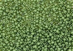 8/0 Toho Japanese Seed Beads - Hybrid ColorTrends Milky Greenery #YPS0033