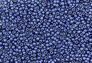 8/0 Toho Japanese Seed Beads - Hybrid ColorTrends Metallic Satin Blue Riverside #YPS0065