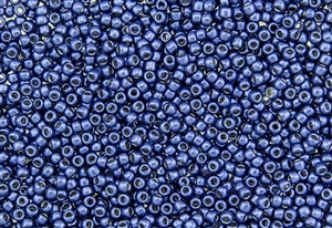 8/0 Toho Japanese Seed Beads - Hybrid ColorTrends Metallic Satin Blue Riverside #YPS0065
