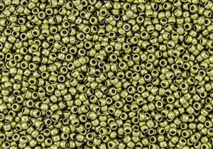 8/0 Toho Japanese Seed Beads - Hybrid ColorTrends Metallic Satin Primrose Yellow (Key Lime) #YPS0077