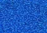 11/0 Toho Japanese Seed Beads - Transparent Dark Aquamarine #3B