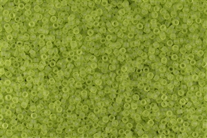 11/0 Toho Japanese Seed Beads - Lime Green Transparent Matte #4F