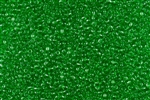 11/0 Toho Japanese Seed Beads - Kelly Green Transparent #7