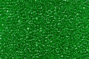 11/0 Toho Japanese Seed Beads - Kelly Green Transparent #7