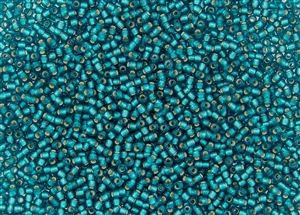 11/0 Toho Japanese Seed Beads - Green Aqua Silver Lined Matte #23BDAF