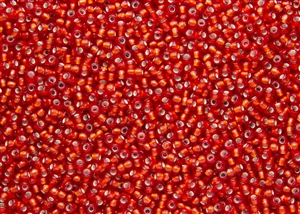 11/0 Toho Japanese Seed Beads - Light Siam Ruby Silver Lined Matte #25F