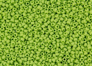 11/0 Toho Japanese Seed Beads - Lime Green Opaque Matte #44F
