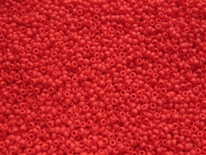 11/0 Toho Japanese Seed Beads - Lighter Red Opaque Matte #45AF
