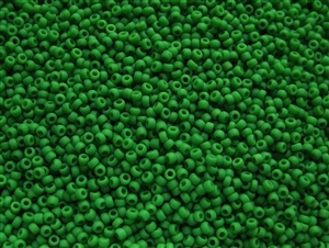 11/0 Toho Japanese Seed Beads - Opaque Bright Green Matte #47F
