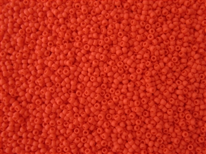 11/0 Toho Japanese Seed Beads - Orange Opaque Frosted / Matte #50F