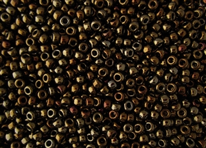 11/0 Toho Japanese Seed Beads - Olive Brown Iris Metallic #83