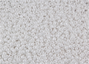 11/0 Toho Japanese Seed Beads - White Opaque Luster #121