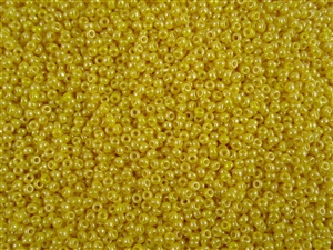 11/0 Toho Japanese Seed Beads - Yellow Opaque Luster #128