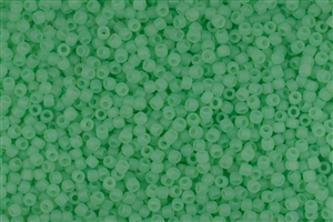 11/0 Toho Japanese Seed Beads - Green Ceylon Pearl Matte #144F