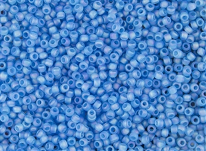 11/0 Toho Japanese Seed Beads - Lt. Aqua Transparent Rainbow Matte #163BF