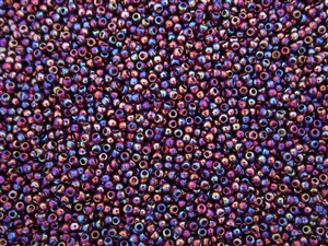 11/0 Toho Japanese Seed Beads - Dark Amethyst Transparent Rainbow #166C