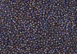 11/0 Toho Japanese Seed Beads - Dark Amethyst Transparent Rainbow Matte #166CF