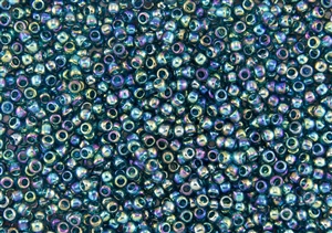 11/0 Toho Japanese Seed Beads - Blue Zircon Transparent Rainbow #167BD