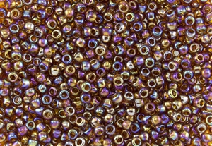 11/0 Toho Japanese Seed Beads - Transparent Smoky Topaz Rainbow #177