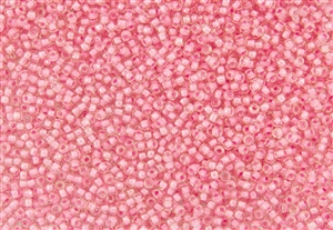11/0 Toho Japanese Seed Beads - Crystal Medium Pink Lined Rainbow #191B