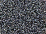 11/0 Toho Japanese Seed Beads - Grey Lined Crystal Luster #266