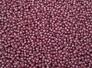 11/0 Toho Japanese Seed Beads - Dark Rose Lined Crystal Luster #291