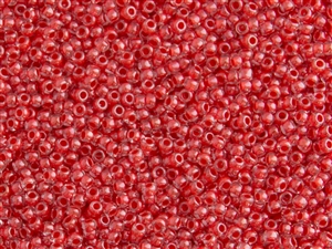 11/0 Toho Japanese Seed Beads - Cherry Red Lined Crystal #341