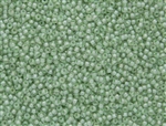 11/0 Toho Japanese Seed Beads - Light Mint Green Lined Crystal #354