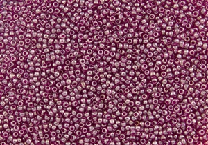 11/0 Toho Japanese Seed Beads - Magenta Lined Crystal Luster #356