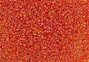 11/0 Toho Japanese Seed Beads - Red Lined Light Topaz #388