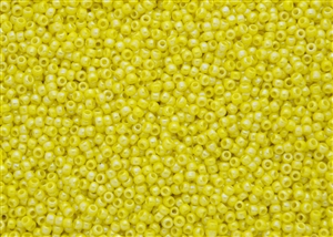 11/0 Toho Japanese Seed Beads - Yellow Opaque Rainbow #402