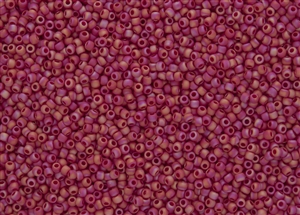 11/0 Toho Japanese Seed Beads - Red Matte Opaque Rainbow #405F