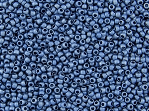 11/0 Toho Japanese Seed Beads - Denim Blue Metallic Matte #511F