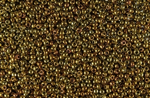 11/0 Toho Japanese Seed Beads - Gold Iris Metallic Carnival #513