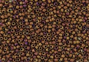 11/0 Toho Japanese Seed Beads - Copper Iris Metallic Matte #618