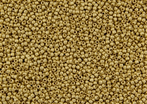 11/0 Toho Japanese Seed Beads - 24K Gold Plated Matte #712F