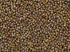 11/0 Toho Japanese Seed Beads - Midas Gold Metallic (24K Gold Plated Rainbow) #722