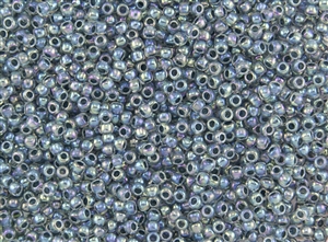 11/0 Toho Japanese Seed Beads - Montana Blue Lined Crystal Rainbow #773