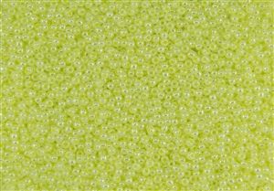 11/0 Toho Japanese Seed Beads - Neon Yellow Ceylon Pearl #833