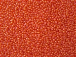 11/0 Toho Japanese Seed Beads - Pink Opaque Lined Orange Transparent #957