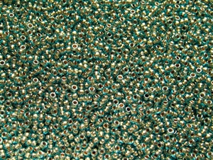 11/0 Toho Japanese Seed Beads - Aqua Bronze Lined #990
